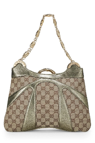 Pre-owned Gucci Original Gg Canvas Dragon Shoulder Bag