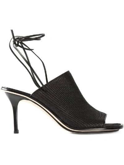 Shop Ann Demeulemeester Woven Sandals In Black