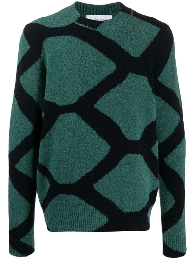 Shop Christian Wijnants Intarsia Knit Jumper In Green