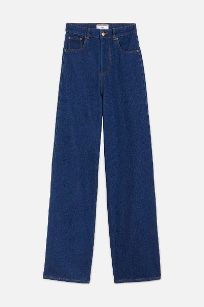Shop Ami Alexandre Mattiussi Women's Wide Fit Jeans In Blue