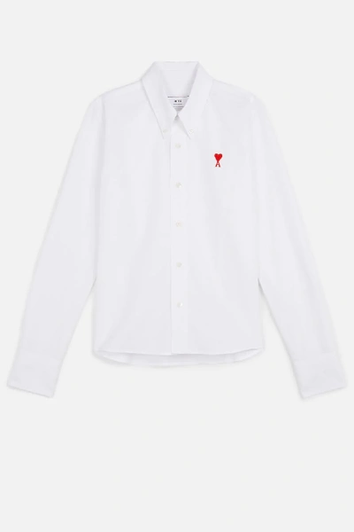 Shop Ami Alexandre Mattiussi Ami De Coeur Shirt In White