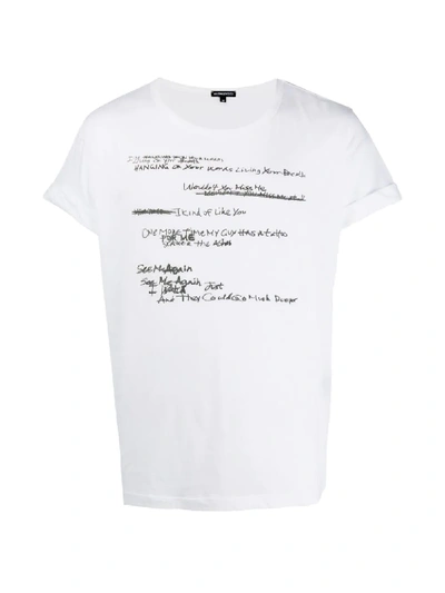 Ann Demeulemeester Printed T-shirt In White