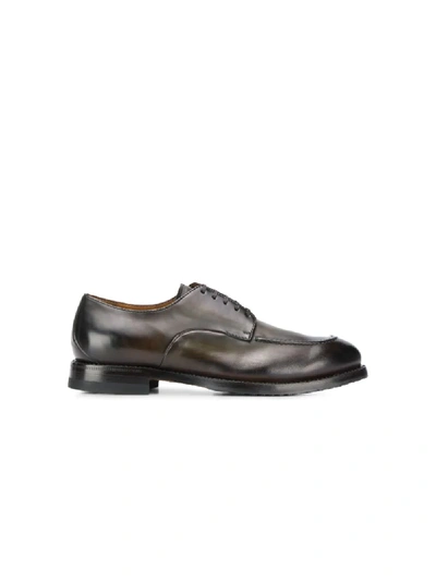 Shop Silvano Sassetti Leather Derby Shoes In Green