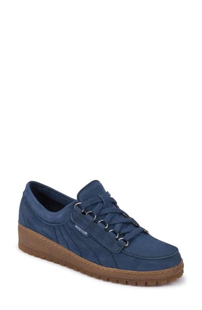 Shop Mephisto Lady Low Top Sneaker In Jeans Blue Leather