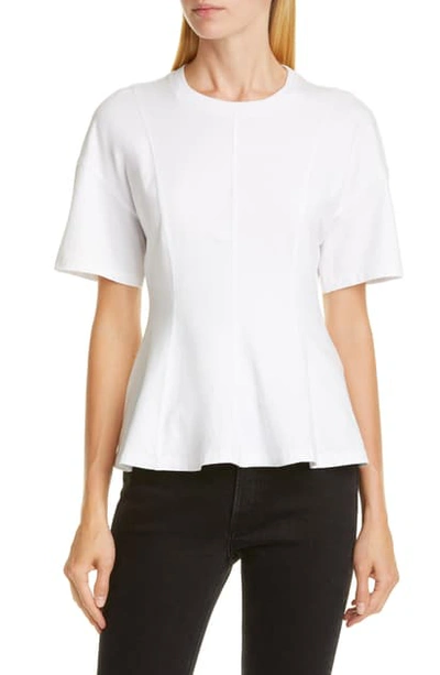Shop Opening Ceremony Peplum Cotton Tee In White