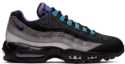 Pre-owned Nike Air Max 95 Black Court Purple Teal Nebula In Black/court  Purple-teal Nebula-thunder Grey-gunsmoke-atmosphere Grey | ModeSens