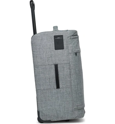 Shop Herschel Supply Co Wheelie Outfitter 24-inch Duffle Bag - Grey In Raven Crosshatch