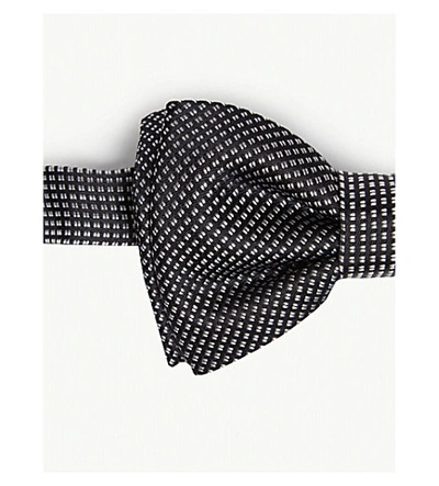 Shop Hugo Boss Printed Jacquard Silk Bow Tie In Black