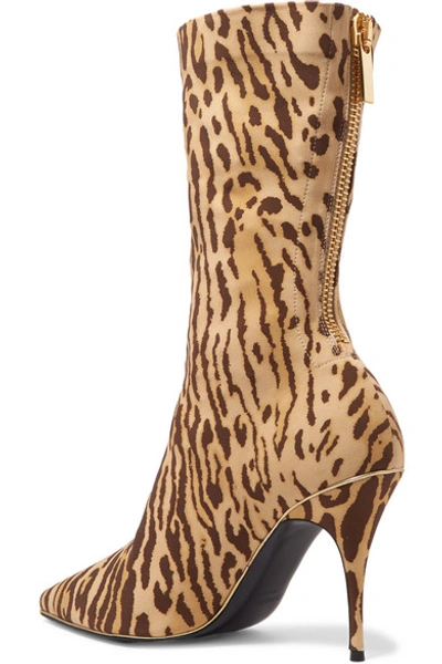 Shop Zimmermann Leopard-print Jersey Sock Boots In Leopard Print