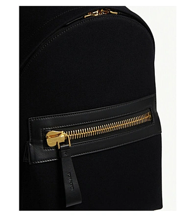 Shop Tom Ford Buckley Canvas Backpack In Black
