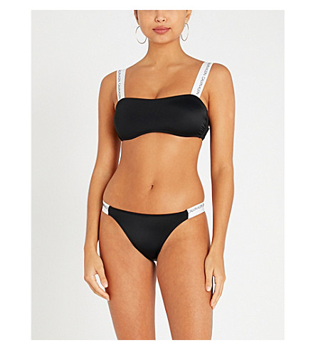 ck logo bandeau bikini top