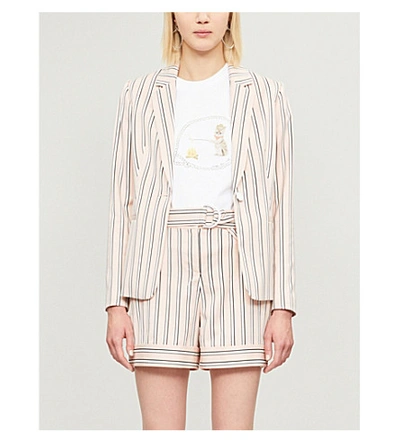 Shop Ted Baker Betiia Striped Tailored Woven Blazer In Lt-pink