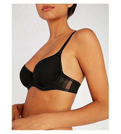 Shop Aubade Onde Sensuel Jersey T-shirt Bra In Noir