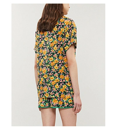 Shop Maje Ikael Floral- Print Woven Shorts