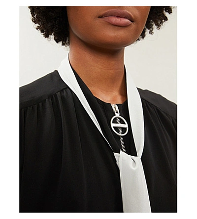 Shop Givenchy Necktie Silk-crepe Shirt In Black