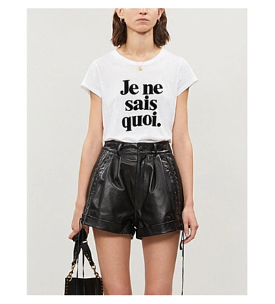 Shop Zadig & Voltaire Je Ne Sais Quoi Jersey T-shirt In Blanc