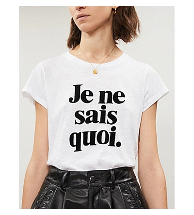 Shop Zadig & Voltaire Je Ne Sais Quoi Jersey T-shirt In Blanc