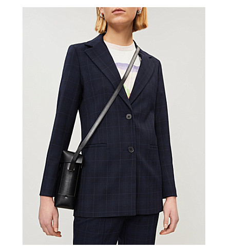 maje checked suit jacket