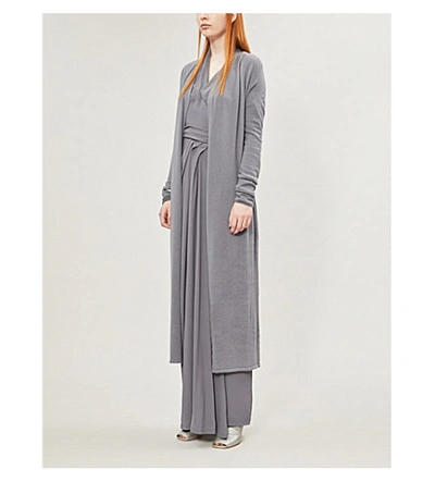 Shop Rick Owens Cashmere-knit Robe In Rust