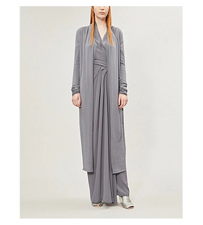 Shop Rick Owens Cashmere-knit Robe In Rust
