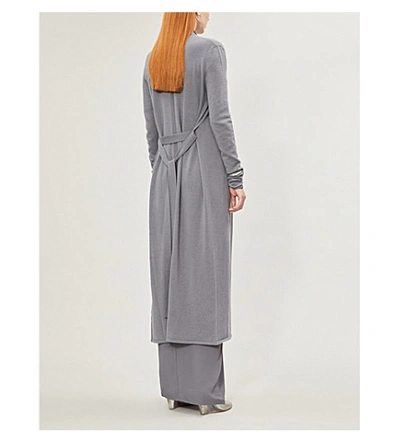 Shop Rick Owens Cashmere-knit Robe In Rust