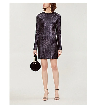 Shop Galvan Dusk Sequinned Mini Dress In Midnight