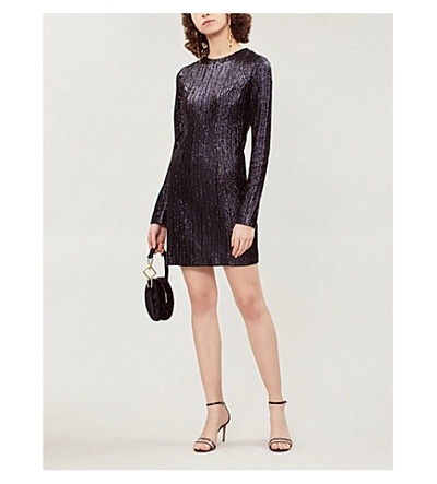 Shop Galvan Dusk Sequinned Mini Dress In Midnight