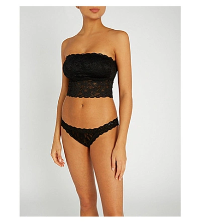 Shop Cosabella Never Say Never Starie Lace Tube Top In Black