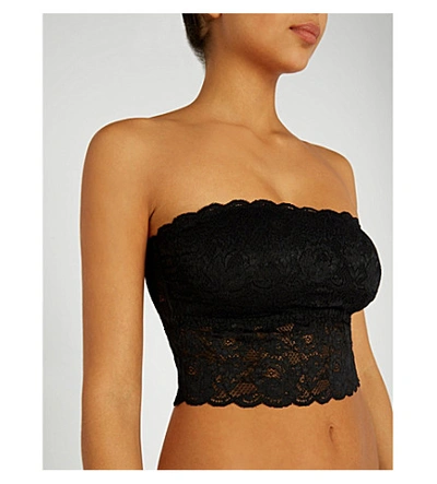 Shop Cosabella Never Say Never Starie Lace Tube Top In Black