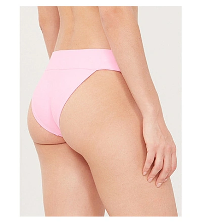 Shop Alexandra Miro Tanga Mid-rise Bikini Bottoms In Pink