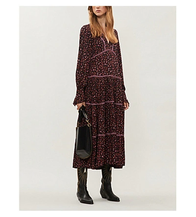 Shop Free People Take A Little Time Crepe Maxi Dress In Black