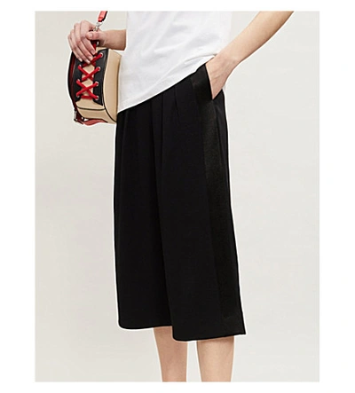 Shop Maje High-rise Woven Trousers In Black 210