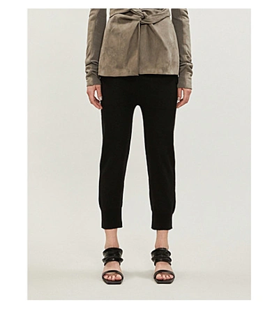 Shop Rick Owens Dropped-crotch Cashmere Jogging Bottoms In Dust