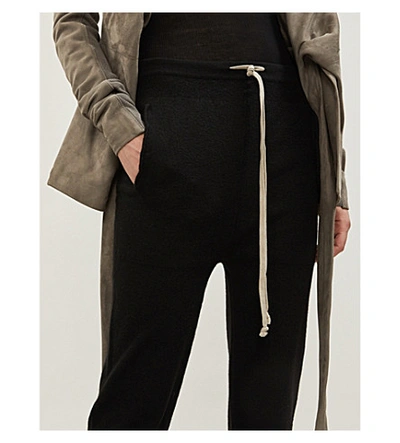 Shop Rick Owens Dropped-crotch Cashmere Jogging Bottoms In Dust