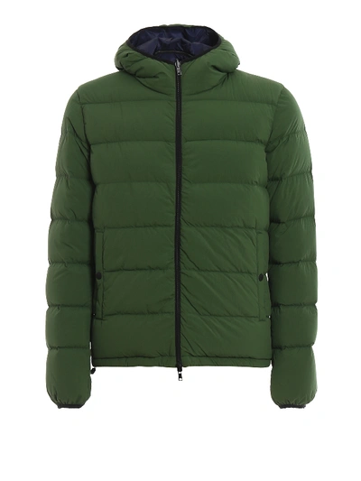 Shop Herno Reversible Hooded Padded Jacket In Green