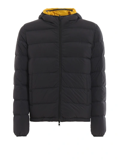 Shop Herno Reversible Hooded Padded Jacket In Blue