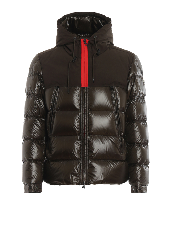 Moncler Eymeric Military Green Hooded Puffer Jacket In Dark Green