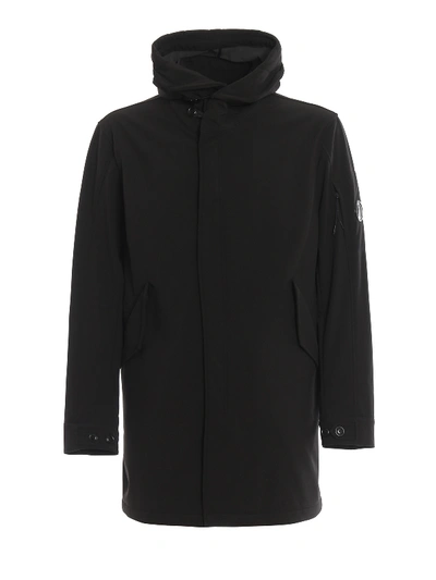 Shop C.p. Company Cp Shell Goggle Jacket In Black