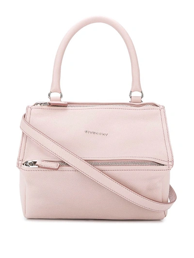 Shop Givenchy Pandora Grained Leather Small Bag In Light Pink