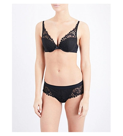 Shop Simone Perele Women's Black Wish Triangle Push-up Bra