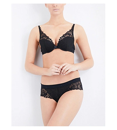 Shop Simone Perele Women's Black Wish Triangle Push-up Bra