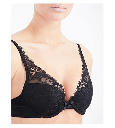 Shop Simone Perele Women's Black Wish Triangle Push-up Bra