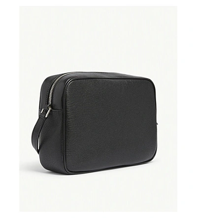 Shop Saint Laurent Lou Leather Camera Bag In Black/silver