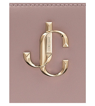 Shop Jimmy Choo Christie Leather Wallet In Mauve