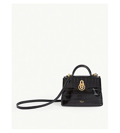 Shop Mulberry Seaton Mini Leather Shoulder Bag In Black
