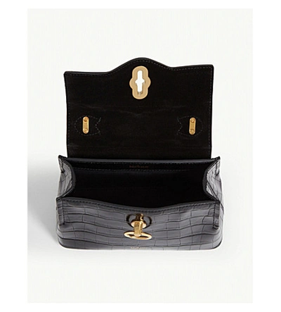 Shop Mulberry Seaton Mini Leather Shoulder Bag In Black