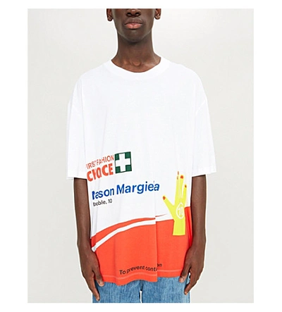 Shop Maison Margiela First Choice Cotton-jersey T-shirt In White