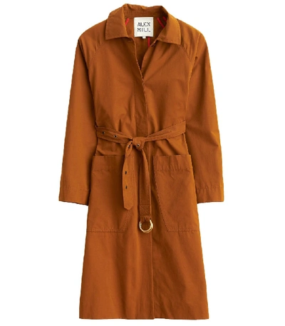 Shop Alex Mill Greene Street Trench In Russet Brown