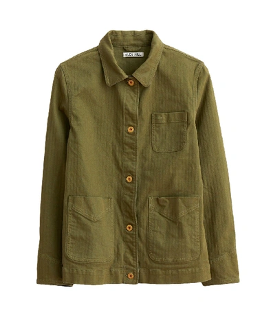 Shop Alex Mill Garment Dyed Work Jacket In Army Olive