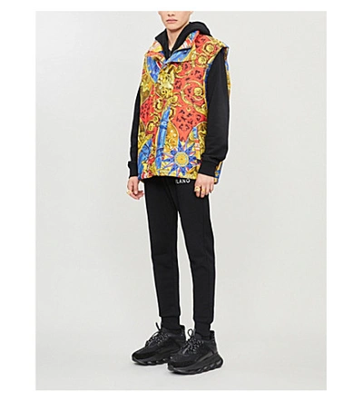 Shop Moschino Graphic-pattern Nylon Gilet In Fantasy One Colour